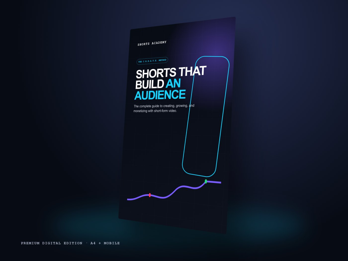 Three-dimensional mock-up of the Shorts That Build an Audience digital edition